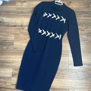 Mid length long sleeve dress